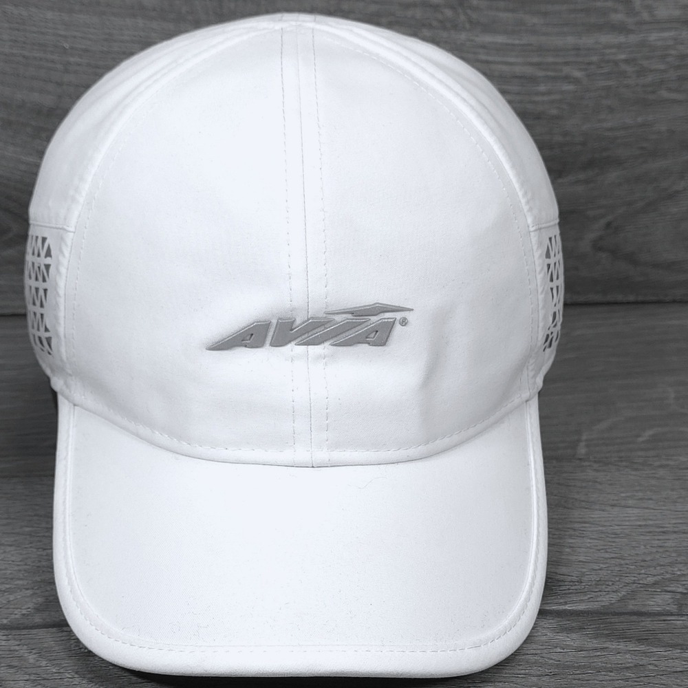 Avia Hat Cap Strap Back One Size White Mens Athletic Running Gym Workout Sport
